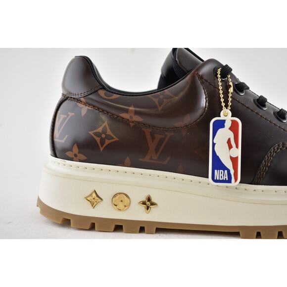 Louis Vuitton LV x NBA Abbesses Derby Ebony Brown Monogram Sneaker UK 9 US 10 11 - Picture 3 of 16